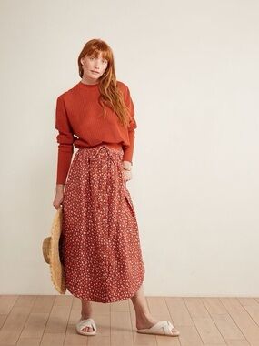 Anthropologie The Odells Midi Skirt
